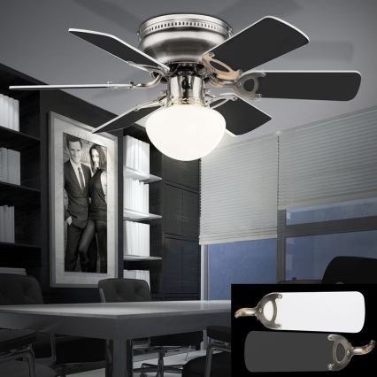 GLOBO 0307W - Ceiling fan UGO 1xE27/60W/230V