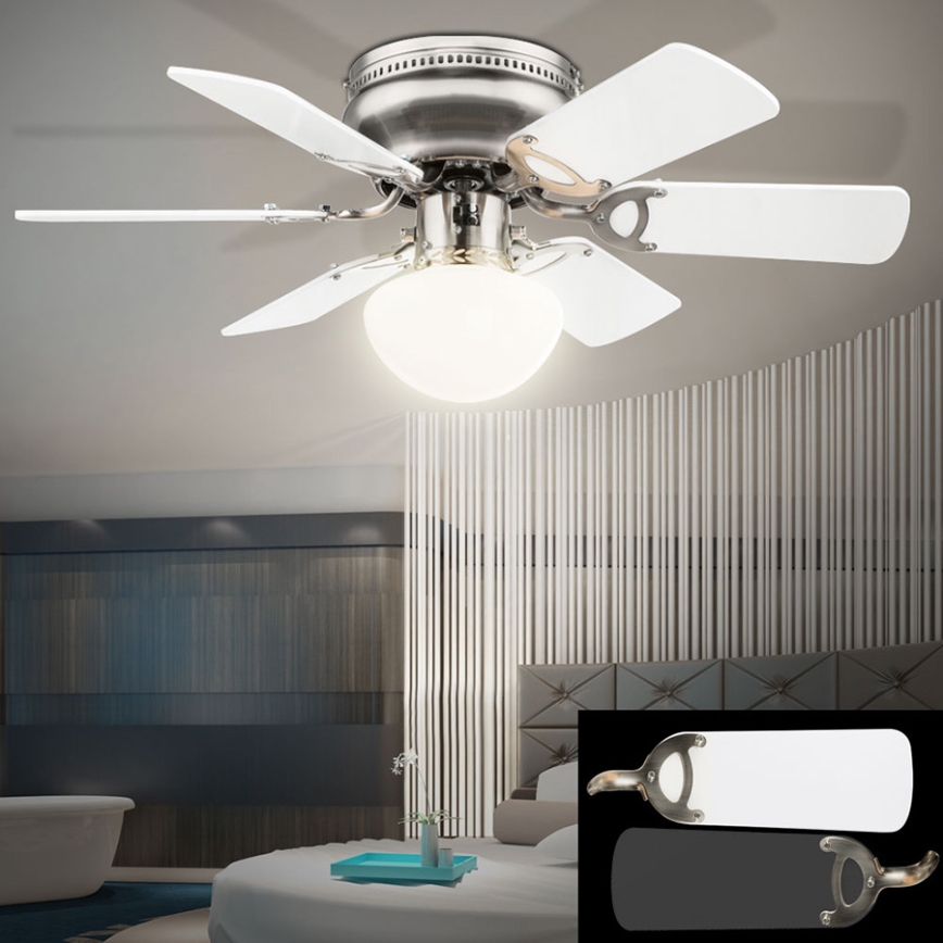 GLOBO 0307W - Ceiling fan UGO 1xE27/60W/230V