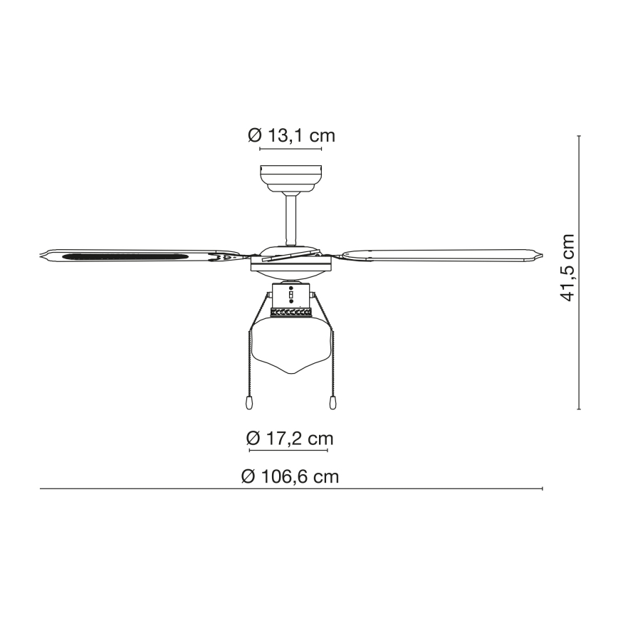 Globo - Ceiling fan 1xE27/60W/230V