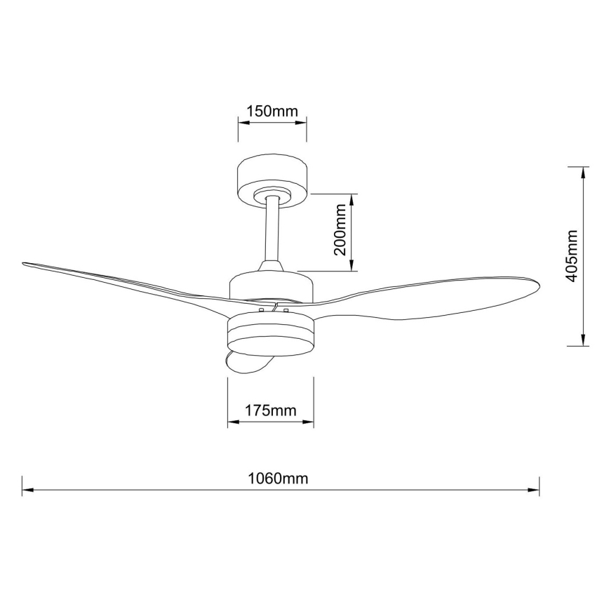 Globo - LED Dimmable ceiling fan LED/20W/230V 2700-6500K + remote control
