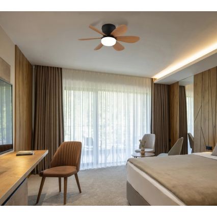 Globo - Dimmable LED ceiling fan LED/5W/230V 2700-6500K brown + remote control