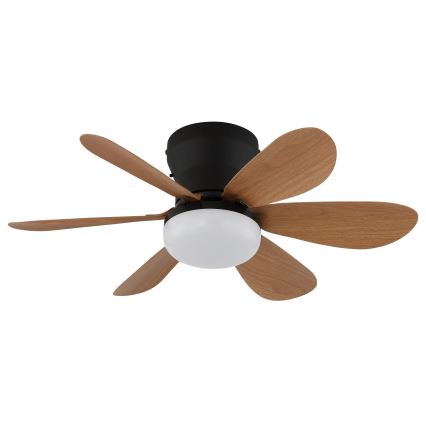 Globo - Dimmable LED ceiling fan LED/5W/230V 2700-6500K brown + remote control