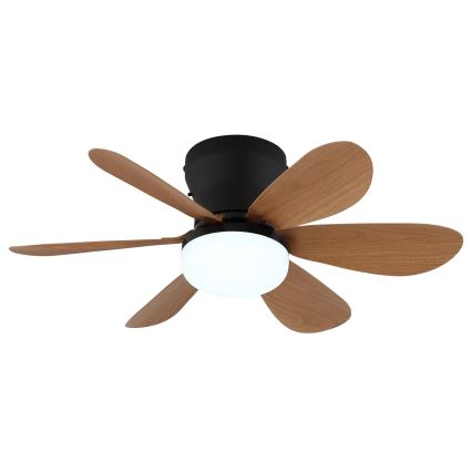Globo - Dimmable LED ceiling fan LED/5W/230V 2700-6500K brown + remote control