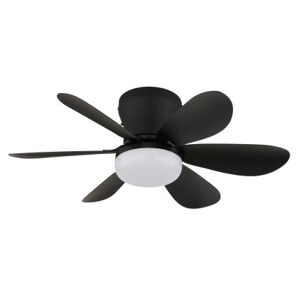 Globo - Dimmable LED Ceiling Fan LED/5W/230V 2700-6500K Black + Remote Control