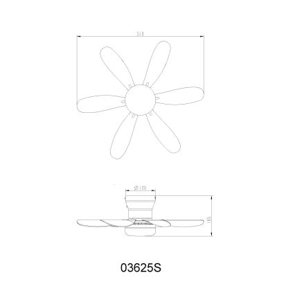 Globo - Dimmable LED Ceiling Fan LED/5W/230V 2700-6500K Black + Remote Control