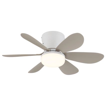 Globo - Dimmable LED ceiling fan LED/5W/230V 2700–6500K beige + remote control