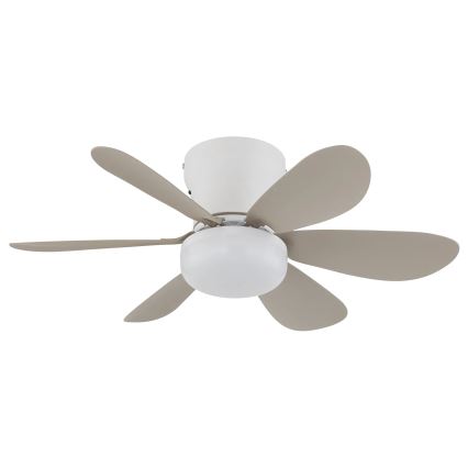 Globo - Dimmable LED ceiling fan LED/5W/230V 2700–6500K beige + remote control