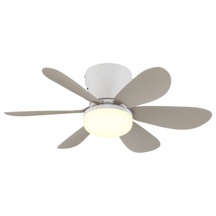 Globo - Dimmable LED ceiling fan LED/5W/230V 2700–6500K beige + remote control