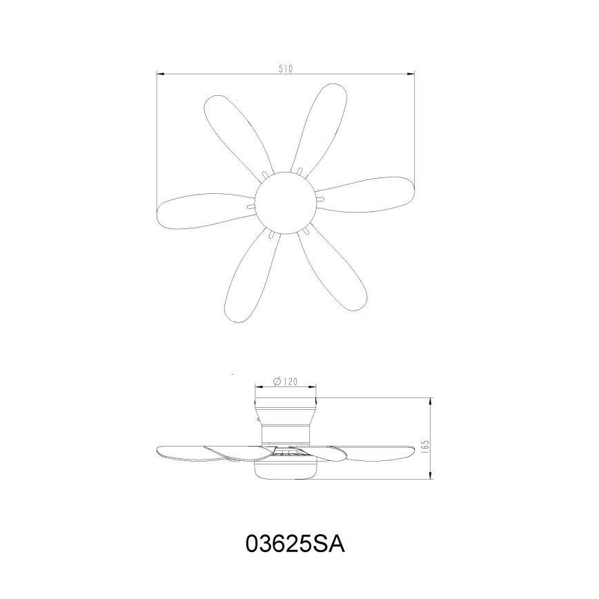 Globo - Dimmable LED ceiling fan LED/5W/230V 2700–6500K beige + remote control