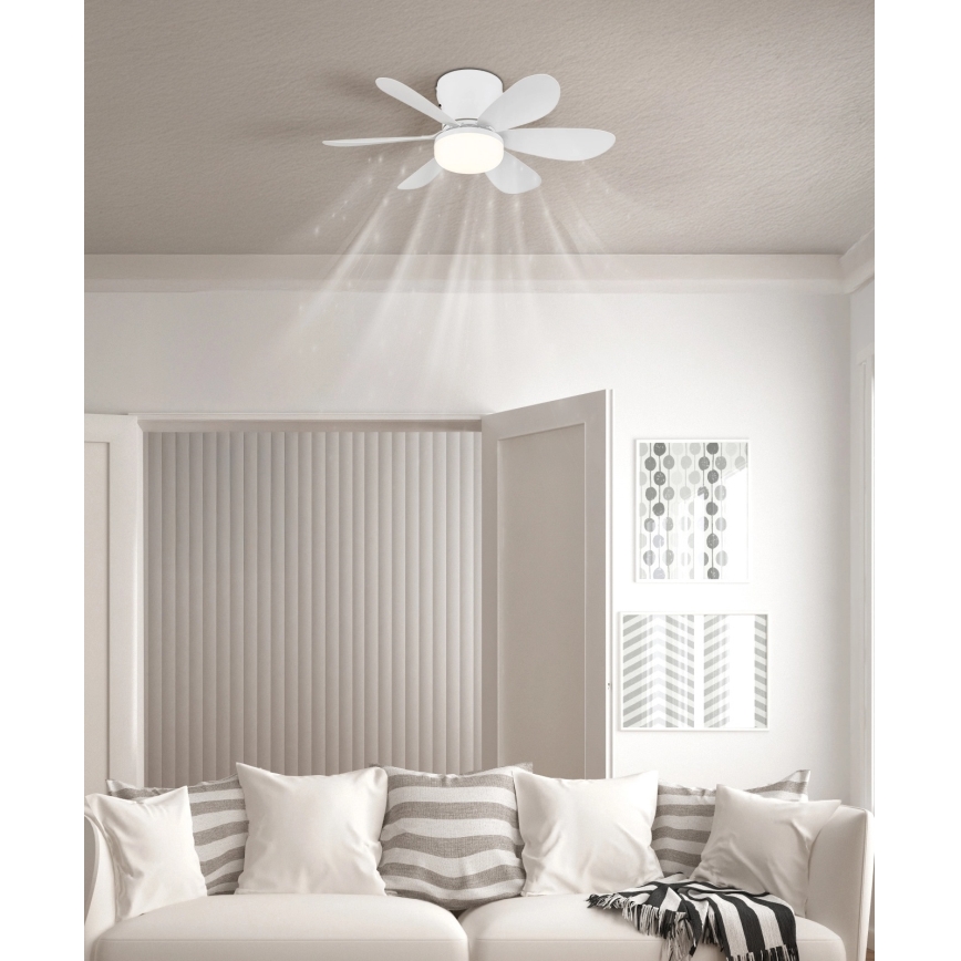 Globo - Dimmable LED Ceiling Fan LED/5W/230V 2700-6500K White + Remote Control