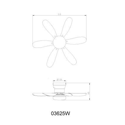 Globo - Dimmable LED Ceiling Fan LED/5W/230V 2700-6500K White + Remote Control