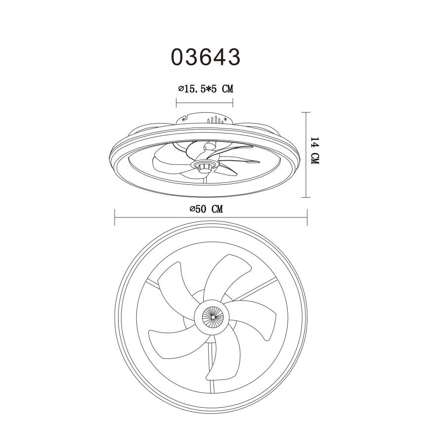 Globo - LED Dimmable ceiling fan LED/40W/230V 3000-6500K + remote control