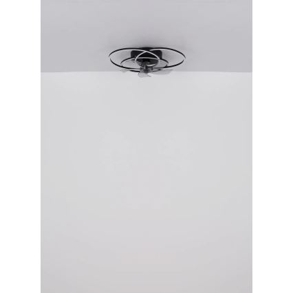 Globo - LED Dimmable Ceiling Fan LED/40W/230V 3000-6500K Black + Remote Control