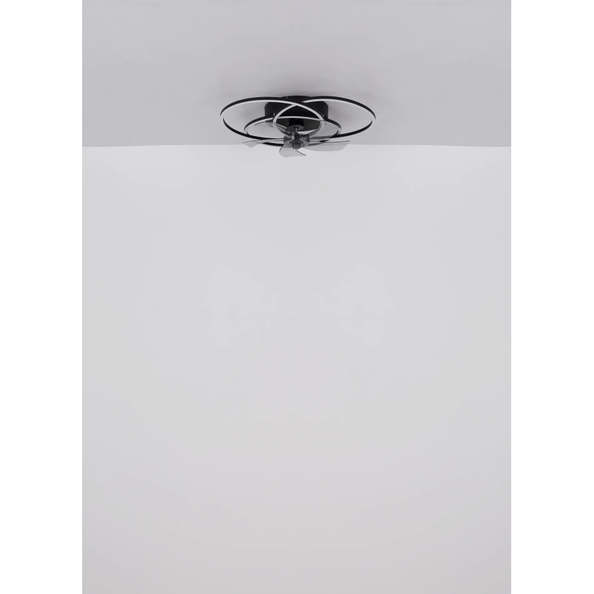 Globo - LED Dimmable Ceiling Fan LED/40W/230V 3000-6500K Black + Remote Control