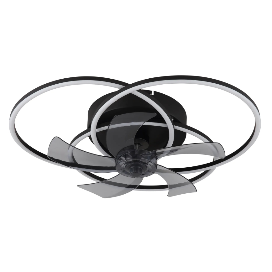 Globo - LED Dimmable Ceiling Fan LED/40W/230V 3000-6500K Black + Remote Control