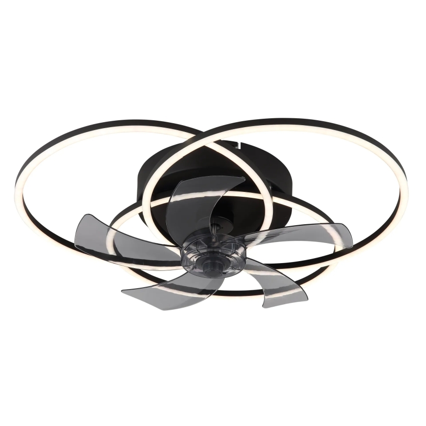Globo - LED Dimmable Ceiling Fan LED/40W/230V 3000-6500K Black + Remote Control
