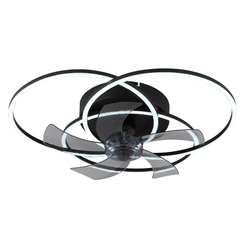 Globo - LED Dimmable Ceiling Fan LED/40W/230V 3000-6500K Black + Remote Control