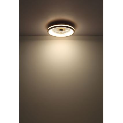 Globo - LED Dimmable ceiling light with a fan LED/30W/230V 2700-6500K brown + remote control