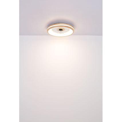 Globo - LED Dimmable ceiling light with a fan LED/30W/230V 2700-6500K brown + remote control