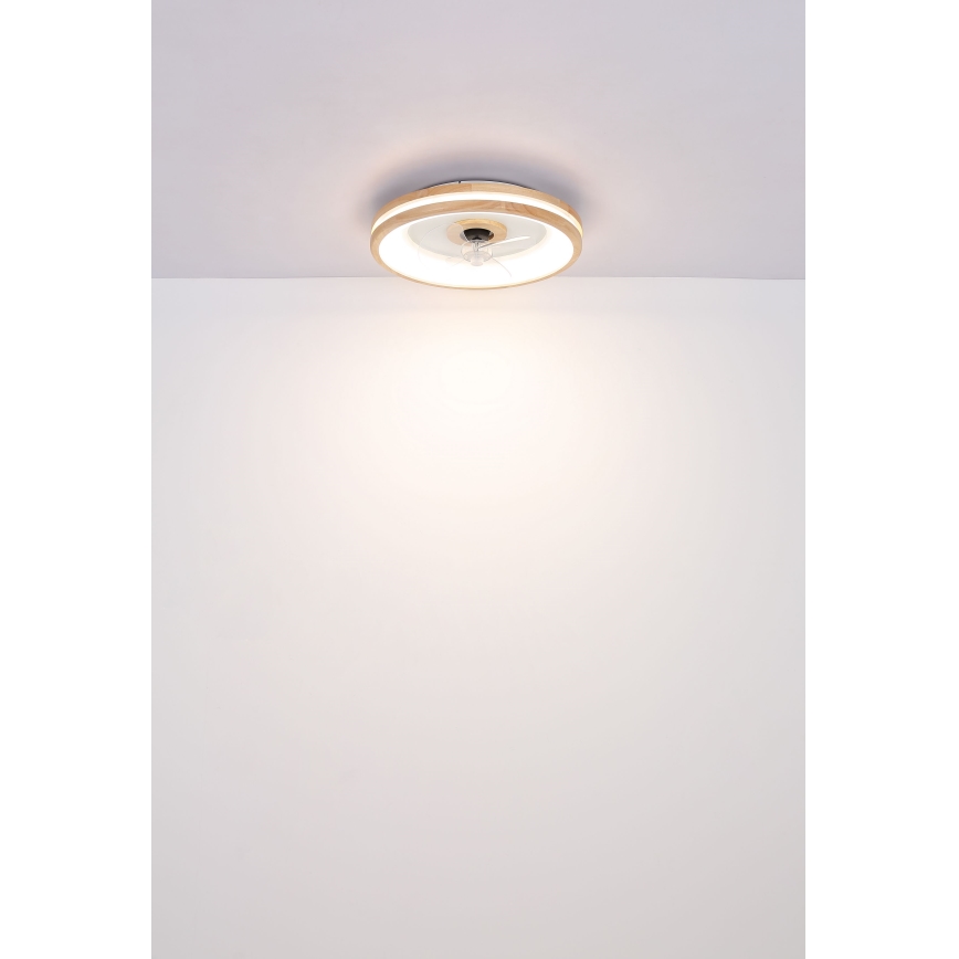 Globo - LED Dimmable ceiling light with a fan LED/30W/230V 2700-6500K brown + remote control