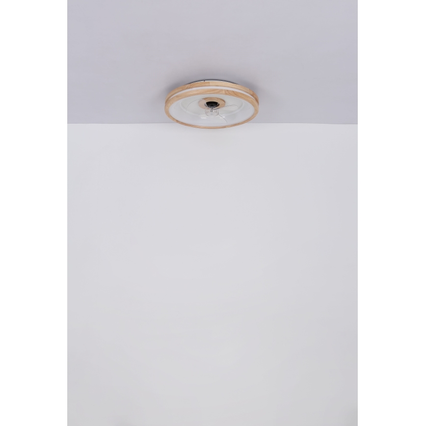 Globo - LED Dimmable ceiling light with a fan LED/30W/230V 2700-6500K brown + remote control