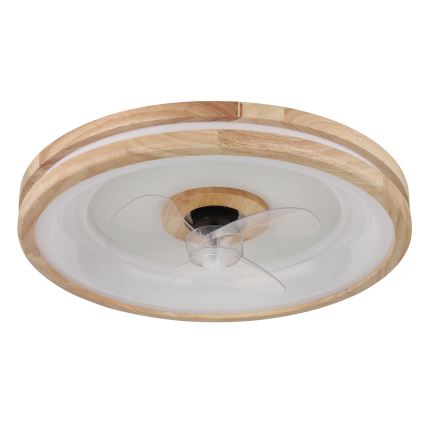 Globo - LED Dimmable ceiling light with a fan LED/30W/230V 2700-6500K brown + remote control