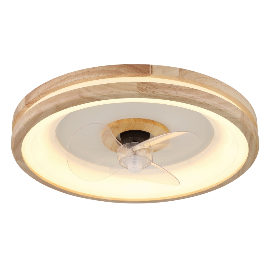 Globo - LED Dimmable ceiling light with a fan LED/30W/230V 2700-6500K brown + remote control