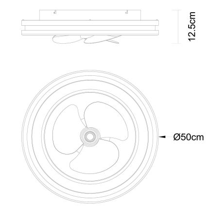 Globo - LED Dimmable ceiling light with a fan LED/30W/230V 2700-6500K brown + remote control