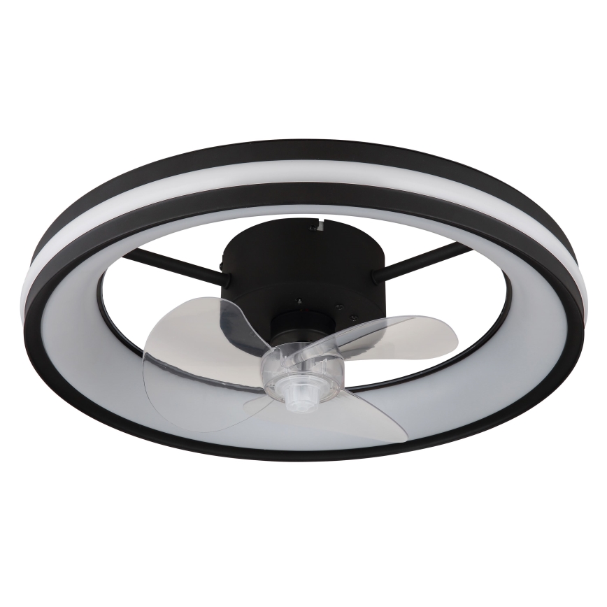 Globo - LED Dimmable ceiling light with a fan LED/30W/230V 2700-6500K black + remote control