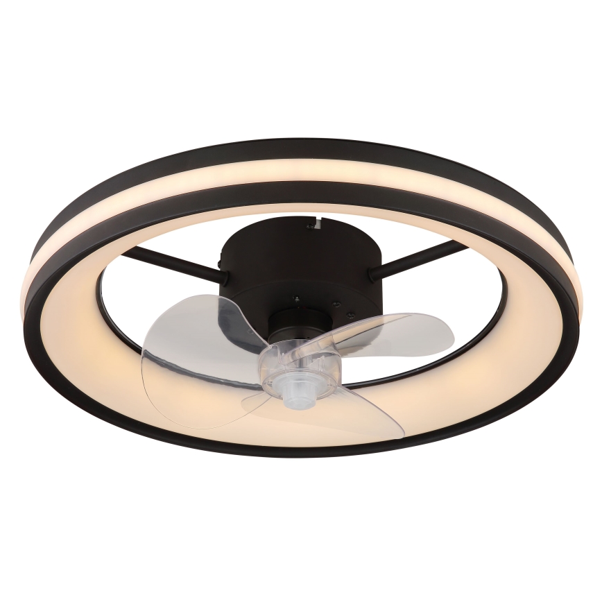 Globo - LED Dimmable ceiling light with a fan LED/30W/230V 2700-6500K black + remote control