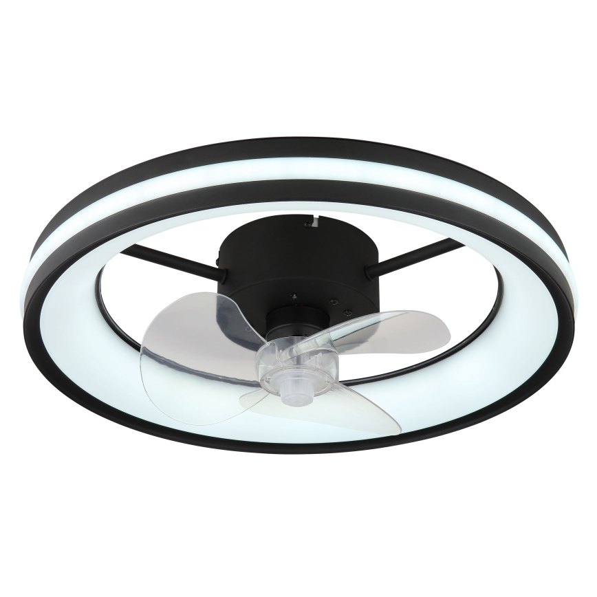Globo - LED Dimmable ceiling light with a fan LED/30W/230V 2700-6500K black + remote control
