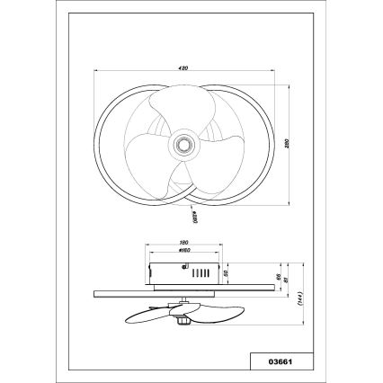 Globo - LED Dimmable ceiling fan LED/24W/230V 2700-6500K + remote control