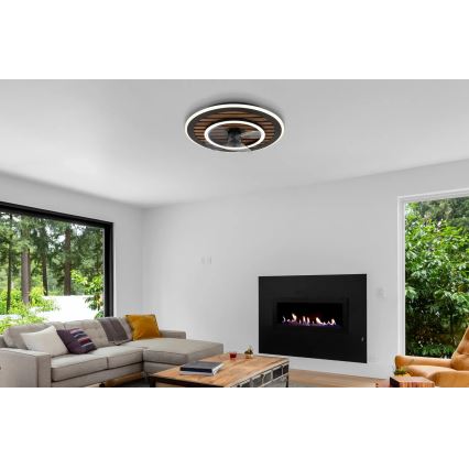 Globo - Dimmable LED Ceiling Fan LED/36W/230V 2700-6000K Black + Remote Control