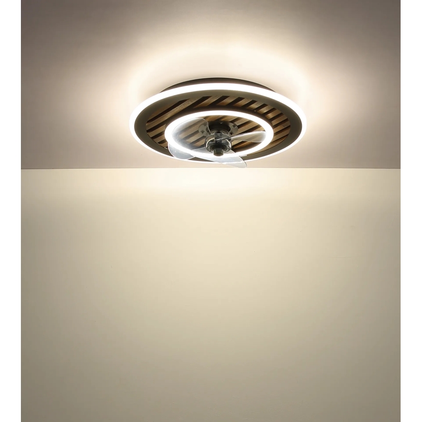 Globo - Dimmable LED Ceiling Fan LED/36W/230V 2700-6000K Black + Remote Control