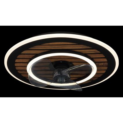 Globo - Dimmable LED Ceiling Fan LED/36W/230V 2700-6000K Black + Remote Control