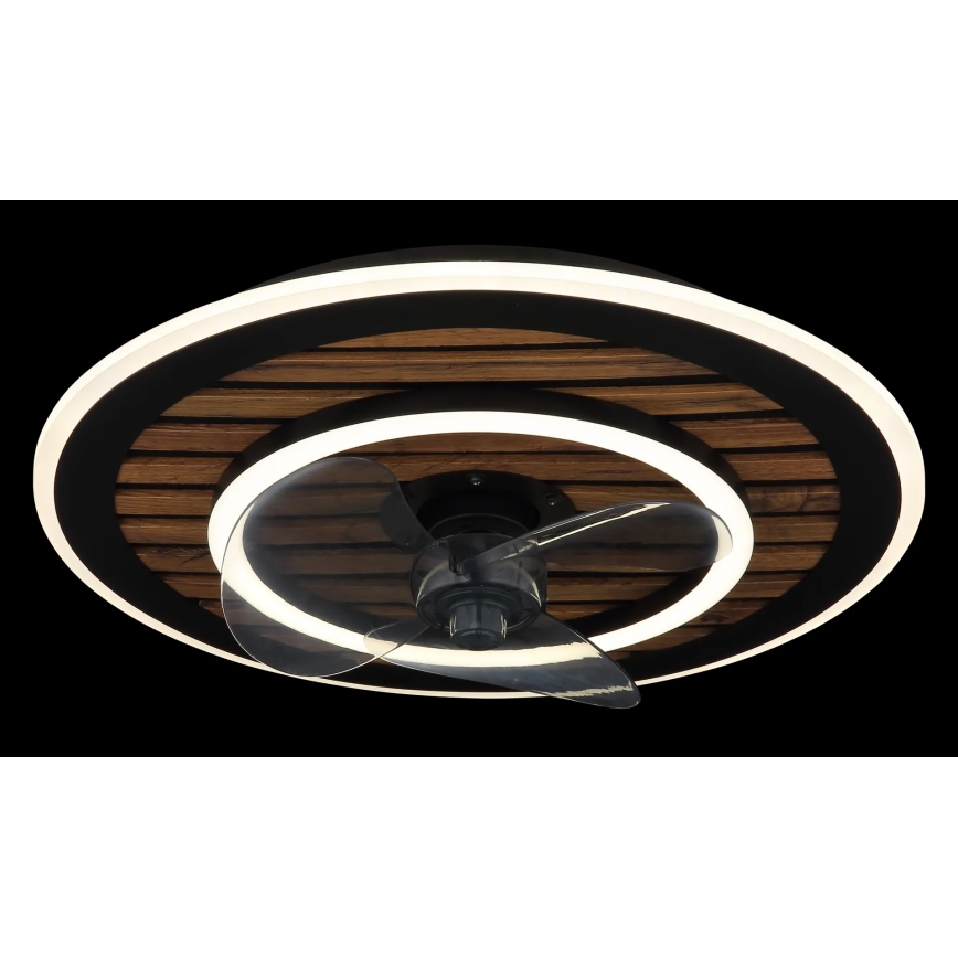 Globo - Dimmable LED Ceiling Fan LED/36W/230V 2700-6000K Black + Remote Control