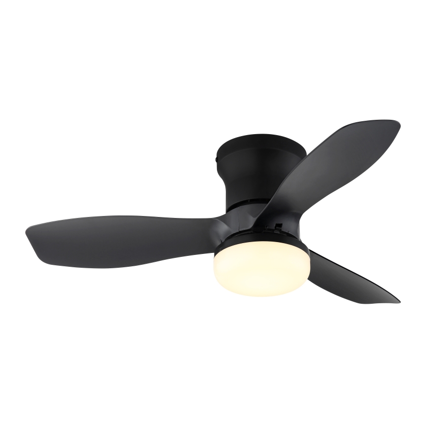 Globo - Dimmable LED Ceiling Fan, 15W/230V, 2700–6500K, Black + Remote Control