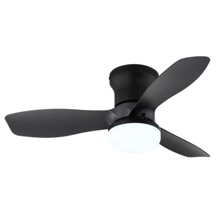 Globo - Dimmable LED Ceiling Fan, 15W/230V, 2700–6500K, Black + Remote Control
