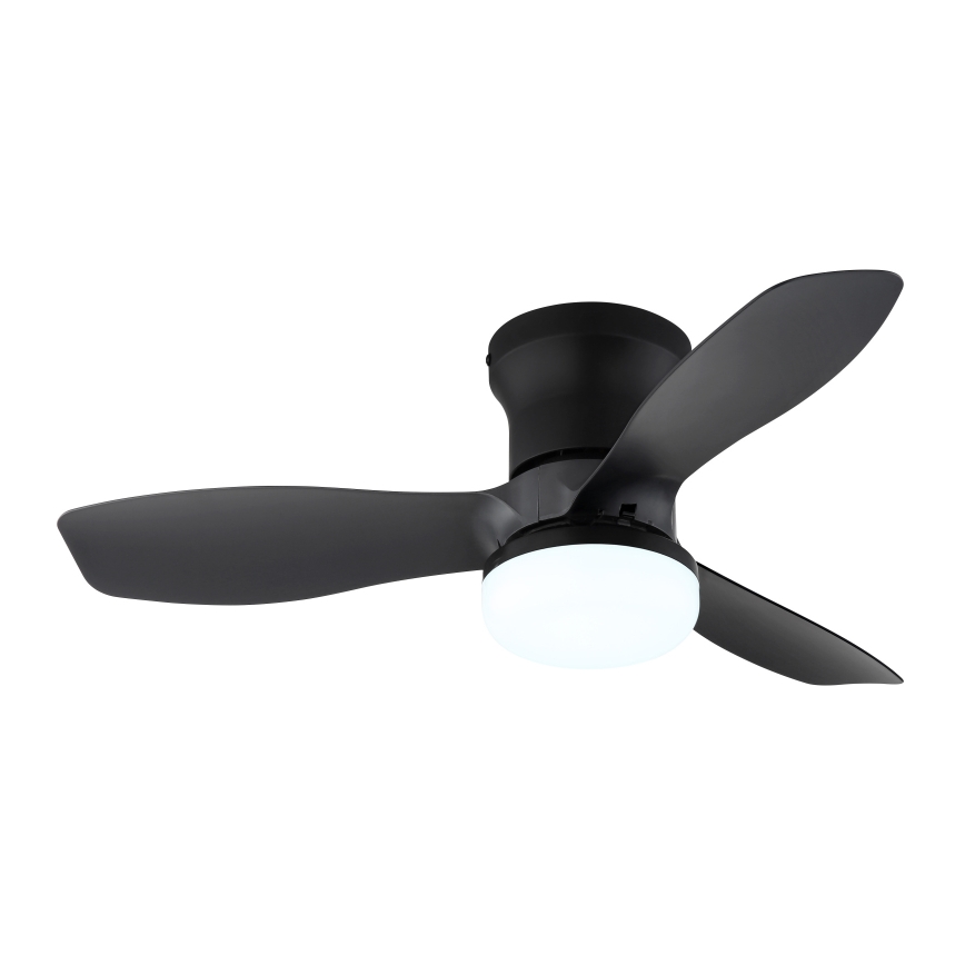 Globo - Dimmable LED Ceiling Fan, 15W/230V, 2700–6500K, Black + Remote Control