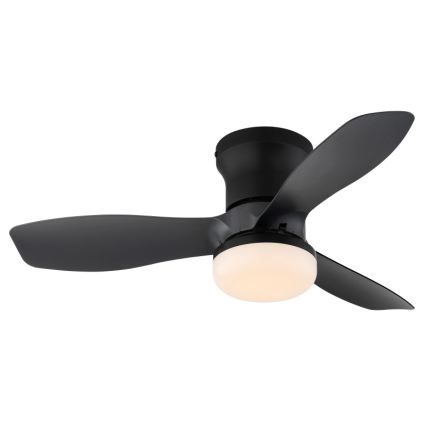 Globo - Dimmable LED Ceiling Fan, 15W/230V, 2700–6500K, Black + Remote Control
