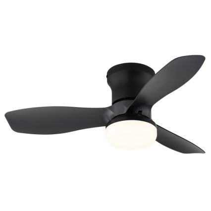 Globo - Dimmable LED Ceiling Fan, 15W/230V, 2700–6500K, Black + Remote Control