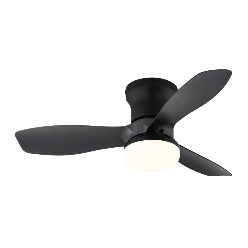 Globo - Dimmable LED Ceiling Fan, 15W/230V, 2700–6500K, Black + Remote Control