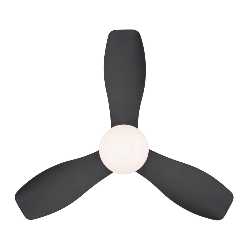 Globo - Dimmable LED Ceiling Fan, 15W/230V, 2700–6500K, Black + Remote Control