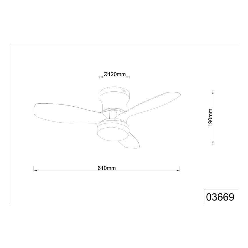Globo - Dimmable LED Ceiling Fan, 15W/230V, 2700–6500K, Black + Remote Control