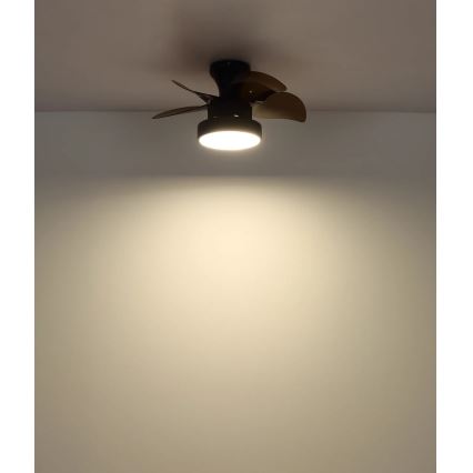 Globo - Dimmable LED Ceiling Fan LED/22W/230V 3000/4500/6000K Brown + Remote Control