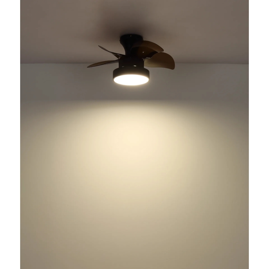 Globo - Dimmable LED Ceiling Fan LED/22W/230V 3000/4500/6000K Brown + Remote Control