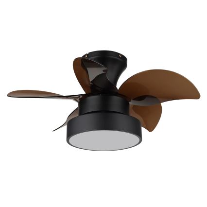 Globo - Dimmable LED Ceiling Fan LED/22W/230V 3000/4500/6000K Brown + Remote Control