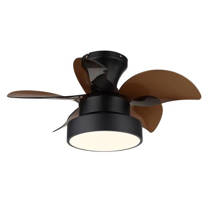 Globo - Dimmable LED Ceiling Fan LED/22W/230V 3000/4500/6000K Brown + Remote Control