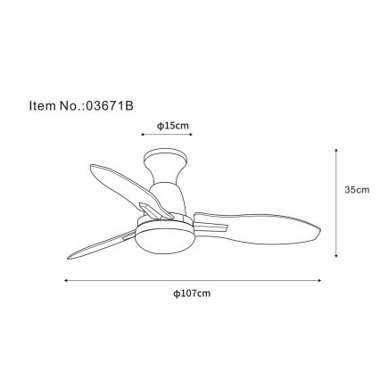 Globo - LED Dimmable ceiling fan LED/22W/230V 3000/4500/6000K + remote control
