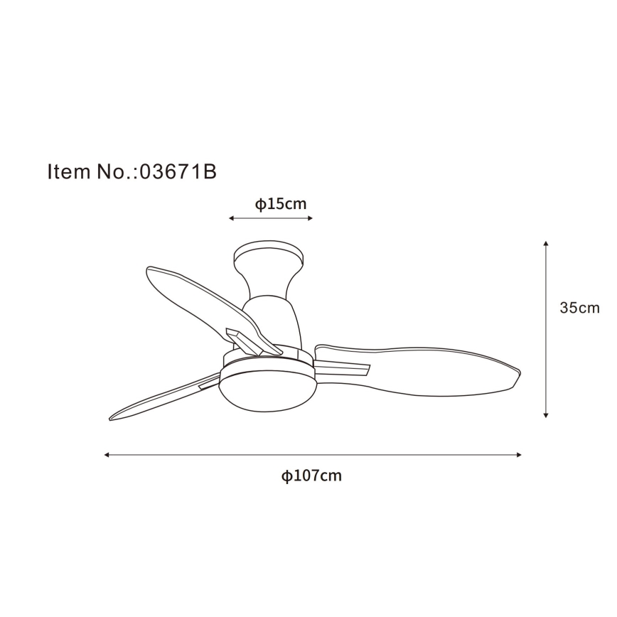 Globo - LED Dimmable ceiling fan LED/22W/230V 3000/4500/6000K + remote control
